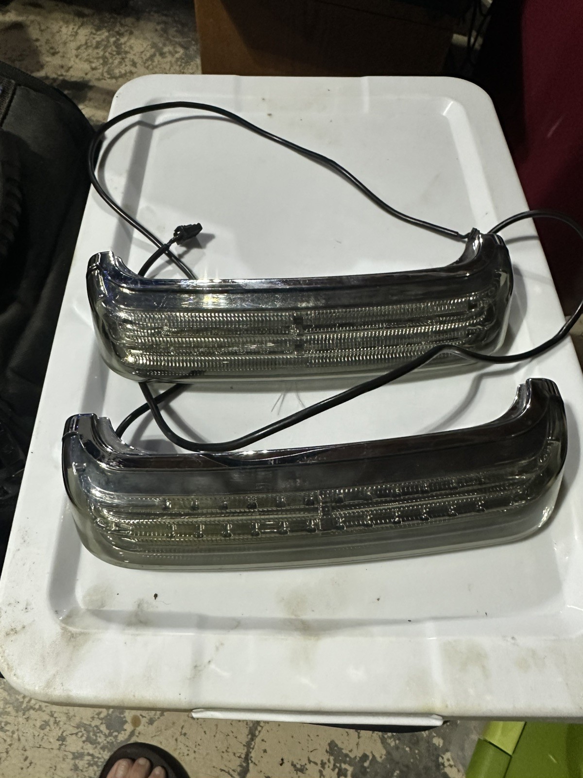 Custom Dynamics Chrome LED Smoke Lens Saddlebag Lights 2014-2023 Harley Touring