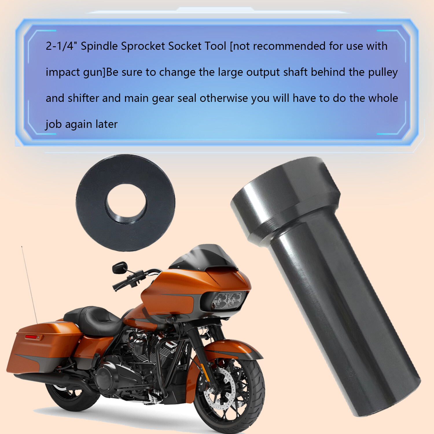 2-1/4″ Mainshaft Sprocket Pulley Lock Nut Wrench Tool for Harley Twin Cam Dyna