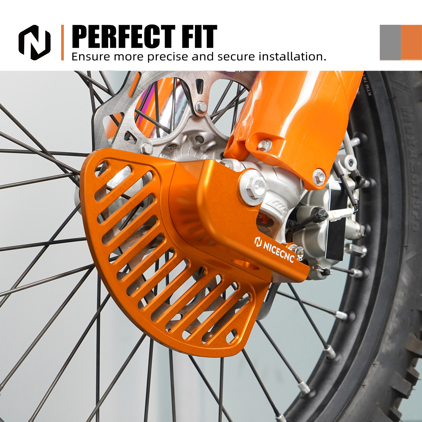 NICECNC Front Brake Disc Guard Cover For KTM 250 350 450 XC-F SX-F 2015-2024