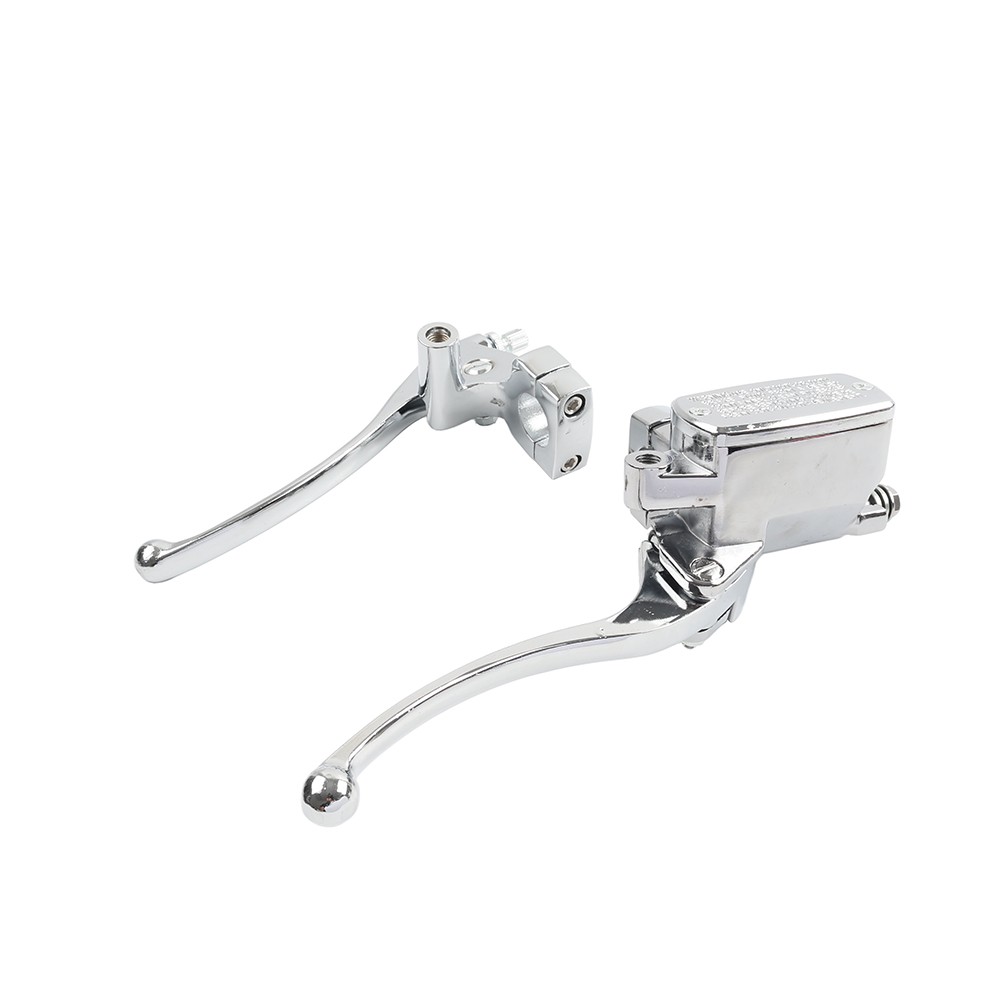 1” 25mm Left Clutch Lever Right Hydraulic Brake Master Cylinder Lever Silver