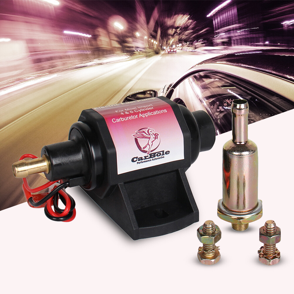 42S 12V 42S Universal Electric Fuel Pump Applications 42 GPH 2-3.5PSI 5/16 Inch