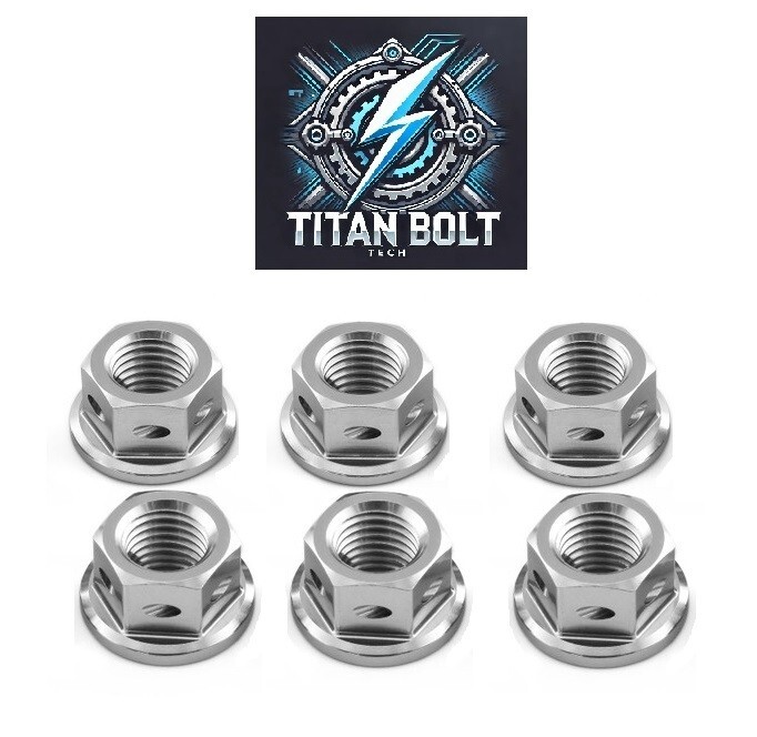 Titanium Rear Sprocket Drilled Race Safety Nuts For Honda CBR 600RR 2004-2025