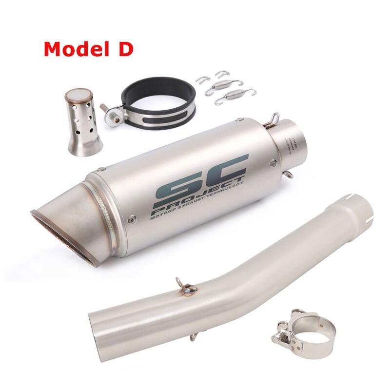 For Yamaha YZF R6 1998-2005 Exhaust Mid Pipe Black Muffler Tips Slip on System