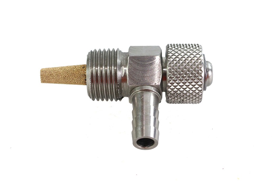 Stainless Steel 90° Rotary Petcock 3/8 inch for Harley-Davidson
