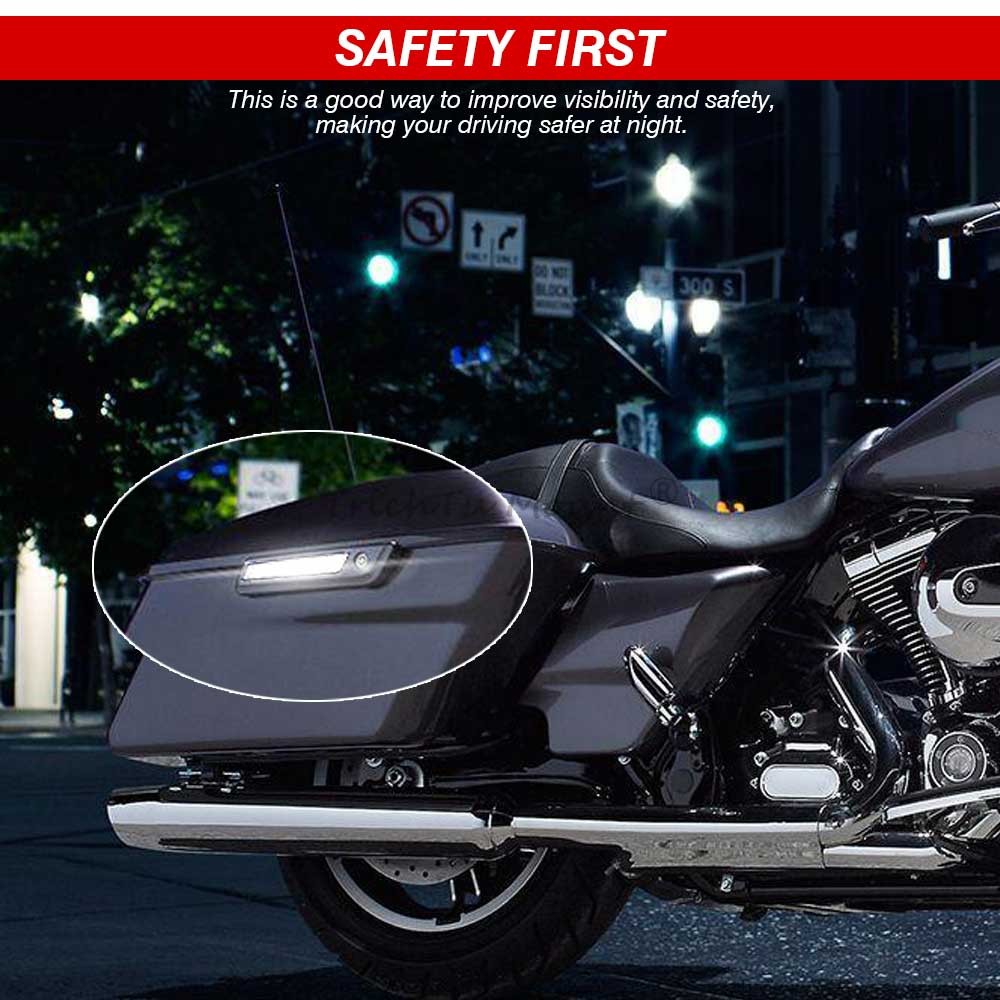 Smoked Saddlebag Guard Reflector For Harley Latch Covers 1996-2013 Touring Glide