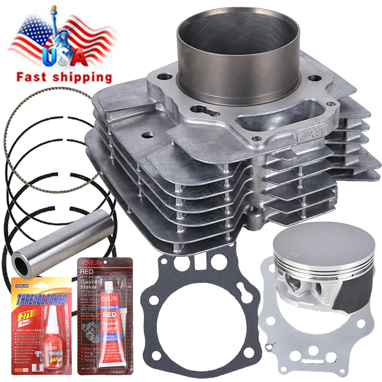 For 98-04 Honda Foreman 450 TRX400 4X4 ES/S Top End Kit Cylinder Piston Gaskets