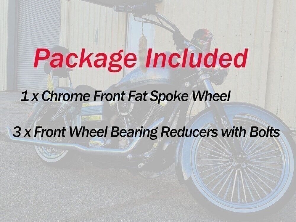 Chrome 21×2.15 Fat Spoke Front Wheel Dual Disc For Harley Dyna FXDB FXDL Used