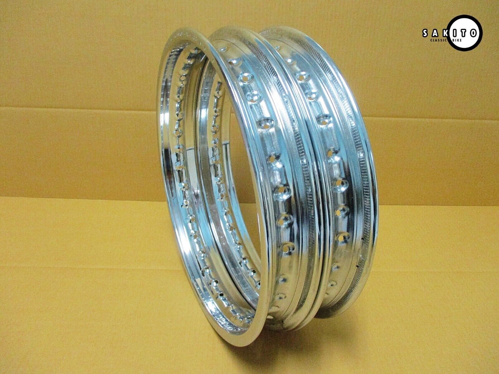 YAMAHA YZ80 A/B/C/D/E 1974-1979 Front & Rear Steel Wheel Rim Set [sa3119]