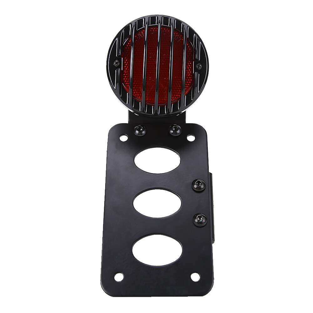 1” Motorcycle LED Tail Brake Light License Plate Bracket for Harley Honda Bobber