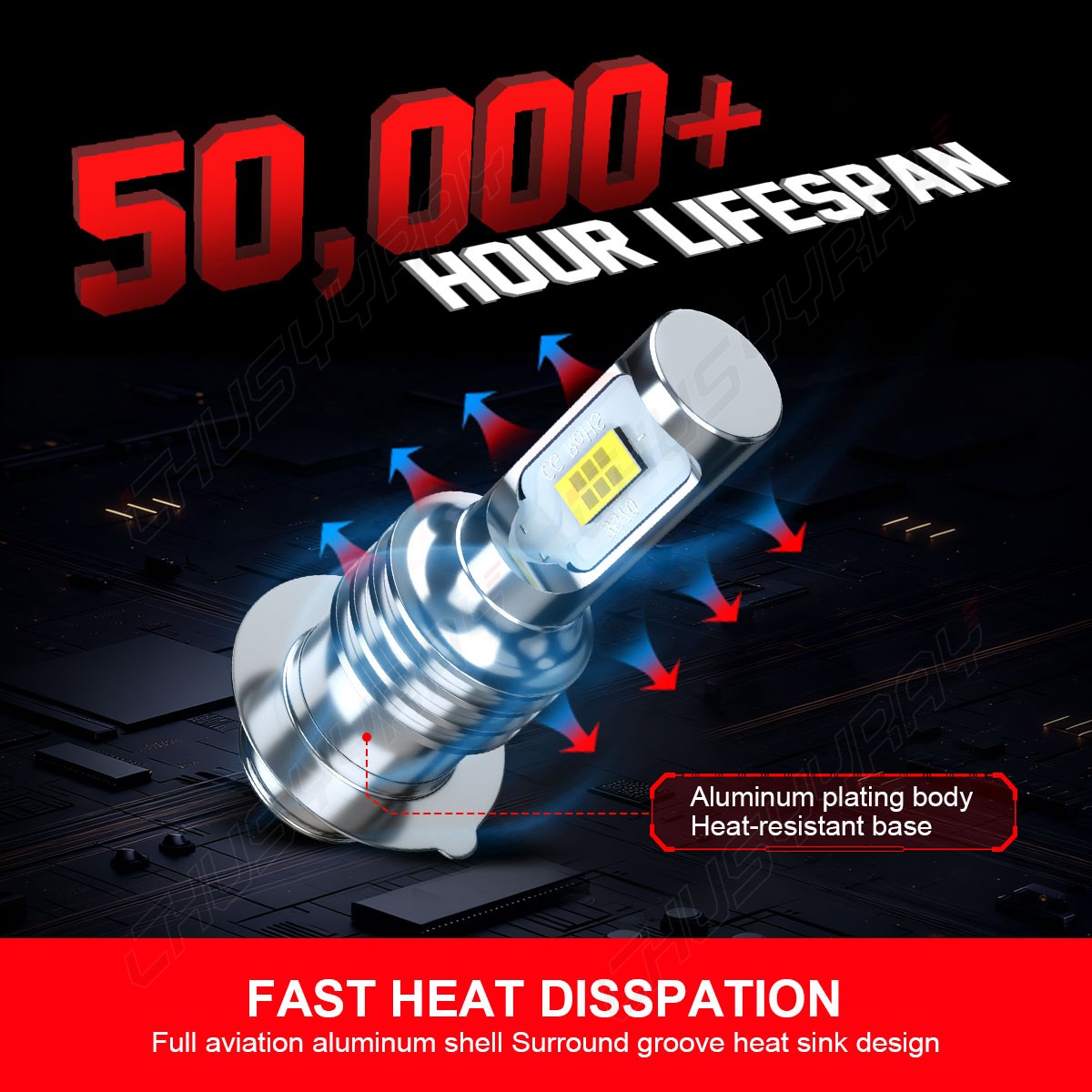 2 Super AC/DC LED light bulb for Honda XR200R XR250 XR400R XR600R XR650R 12v 30w