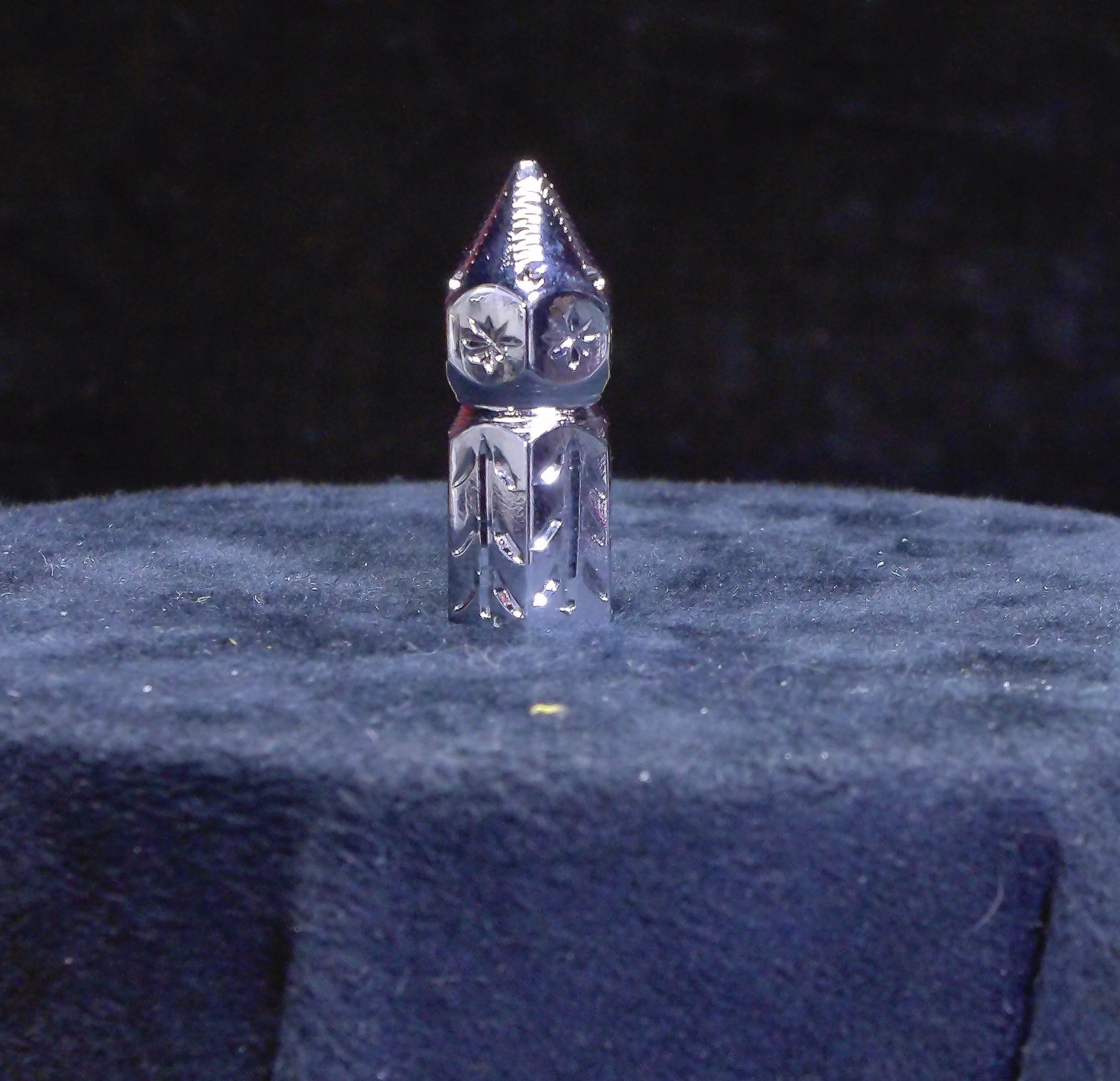 M8 CONICAL NUT CUSTOM HAND ENGRAVED CHROME PLATED