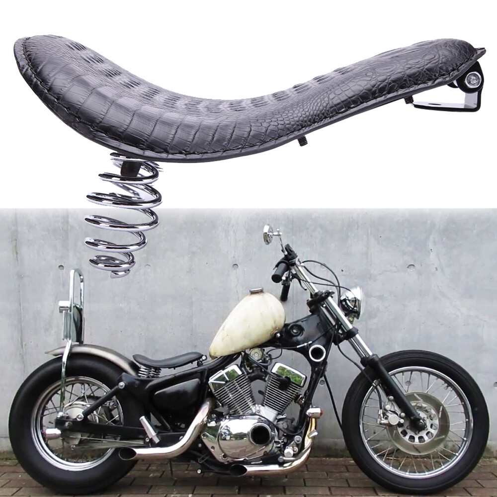 Motorcycle Black 3″ Spring Solo Seat For Yamaha Virago XV1100 XV750 XV535 XV250