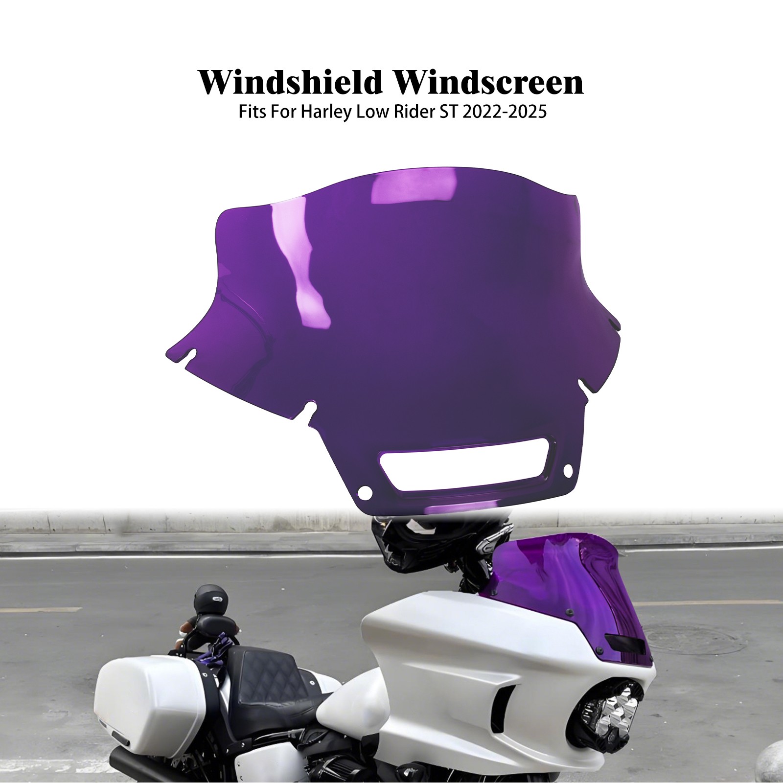 8.5″ Windshield Purple Windscreen Fits For Harley Low Rider ST FXLRST 117 22-25