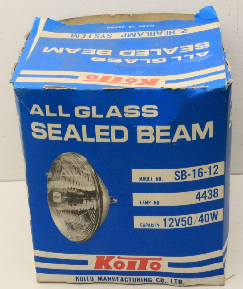 Koito All Glass Motorcycle Sealed Beam 2 Headlamp System SB-16-12 4438 12V50/40W