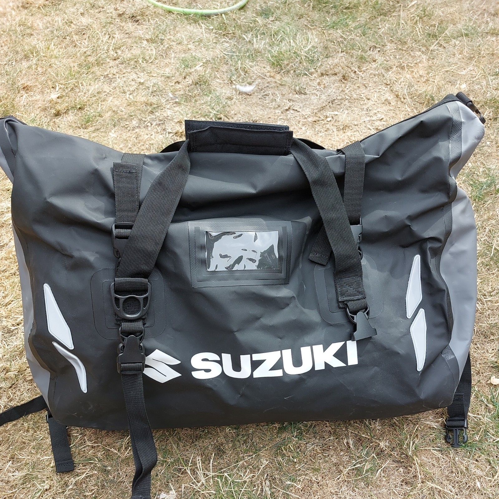 Suzuki Motorcycle Waterproof Tail Bag Black Dry Luggage Duffle 35L