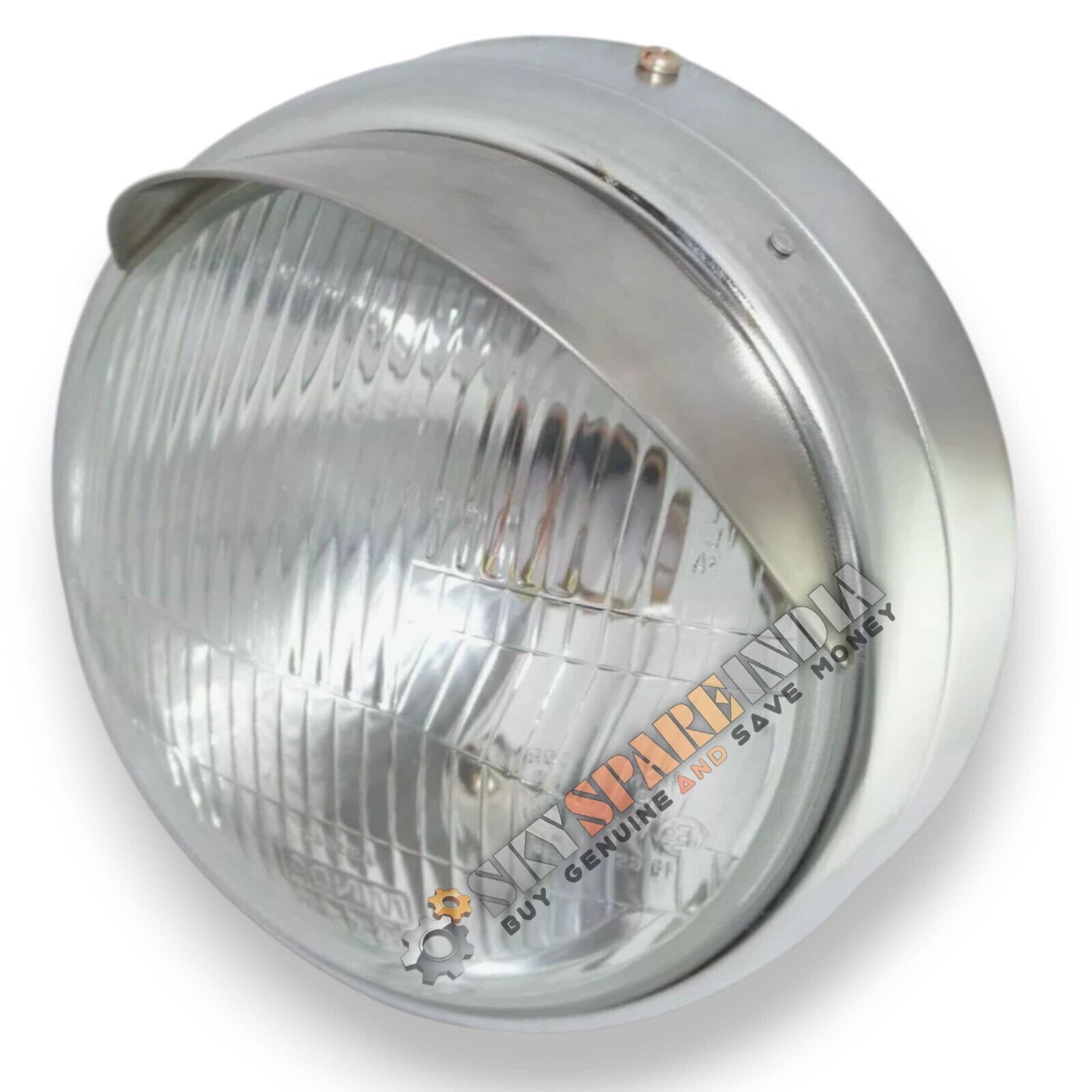 7″ Headlight Headlamp With Peak Fits For Royal Enfield Classic Uce 350/500cc
