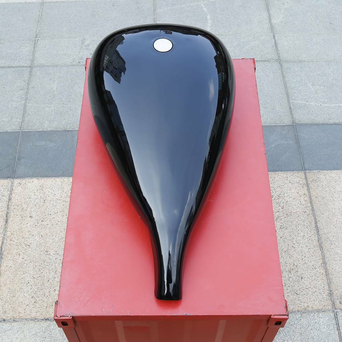 Painted 5″ Extended 4.7 Gallon Fuel Gas Tank Fit For Harley Touring FL Chopper
