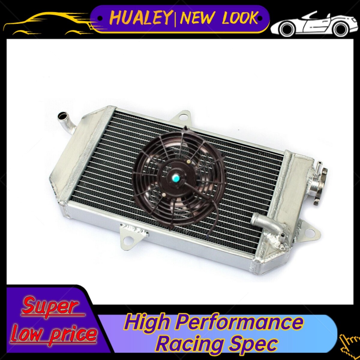 FAN Aluminum Radiator 2 Row For 1987-2006 Yamaha Banshee YFZ350 YAMAHA YFZ350