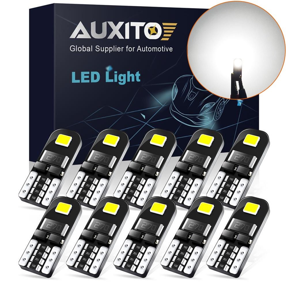 AUXITO T10 168 194 LED Interior Bulbs License Light Side Map Marker White