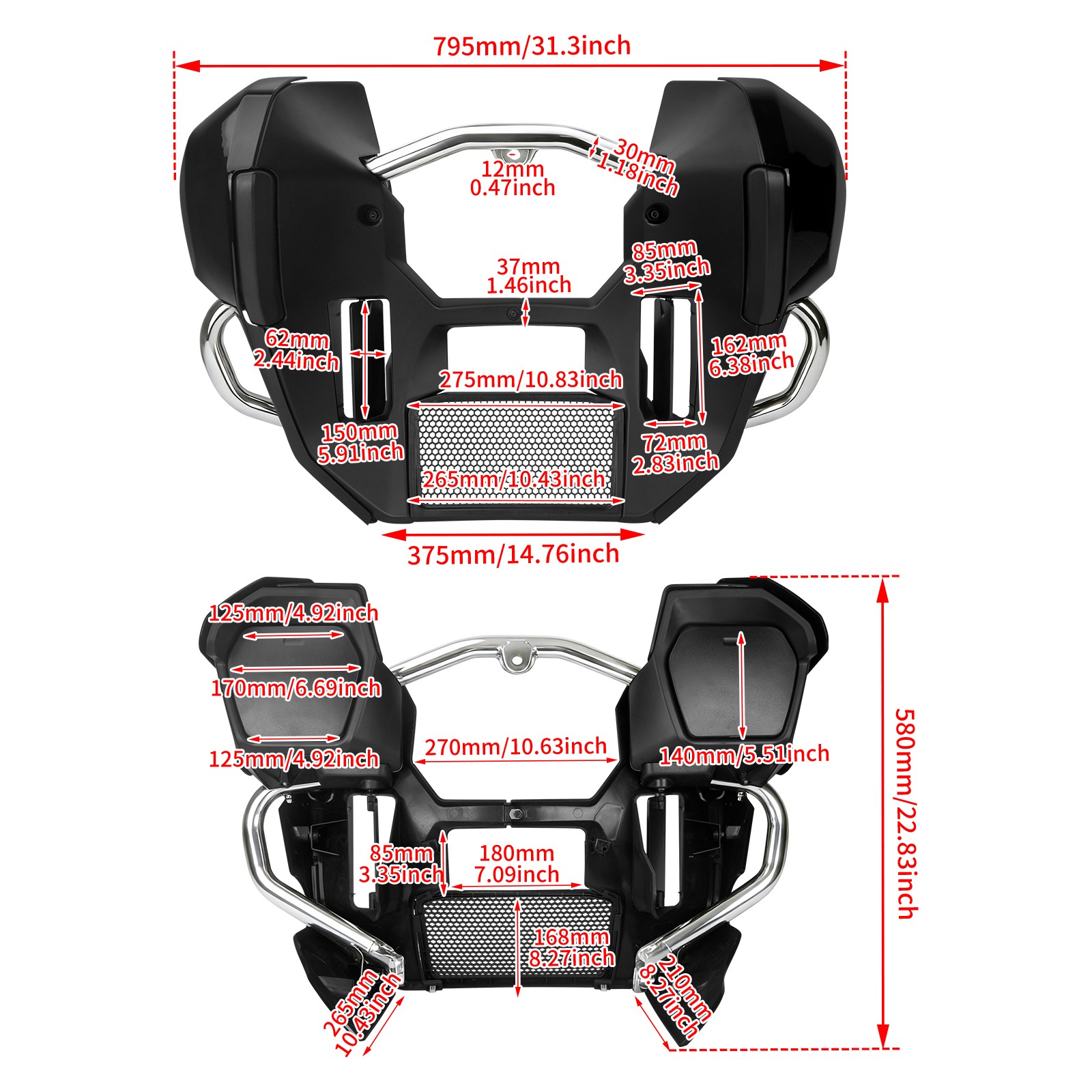 Fairing Spoilers Lowers Engine Crash Bar For Harley Road Glide FLTRX 2024-Up