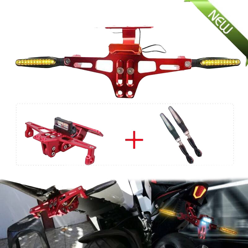 Motorcycle Durable Plate License Bracket Turn Signal For Suzuki Honda Yamaha