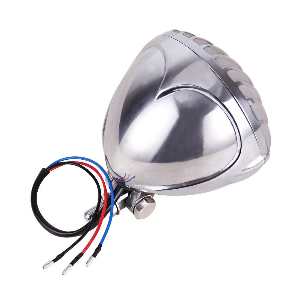 Motorcycle Chrome Front Headlight For Harley Chopper Bobber Cafe Racer Cruiser