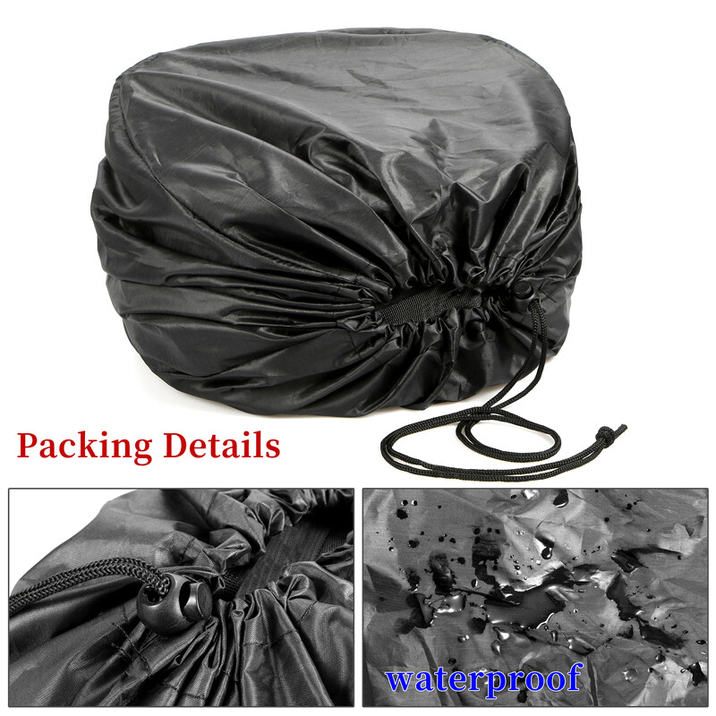 Motorcycle Rear Tail Seat Back Saddle Helmet Waterproof Shoulder Carry Bag Black
