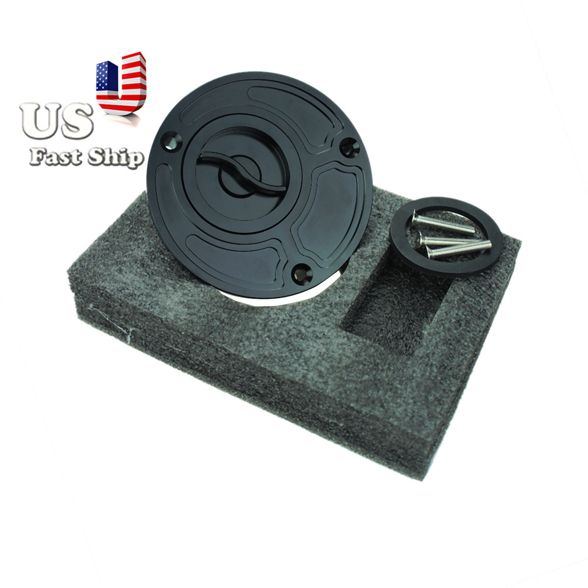 FXCNC Motorcycle Keyless Fuel Gas Cap Cover For Yamaha YZF R1 R6 R3 R25 FZ1 US