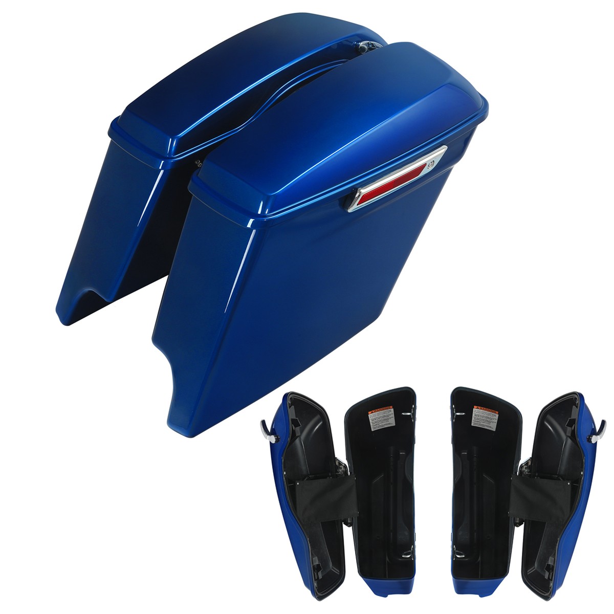 5″ Stretched Saddlebags Fit For Harley Street Electra Glide 14-23 Superior Blue