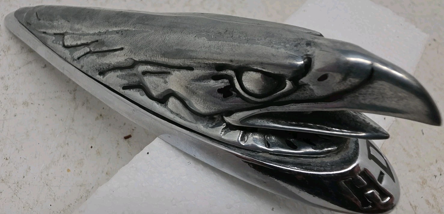 Original Harley-Davidson H-D Eagle Head Front Fender Ornament Touring Chrome OEM