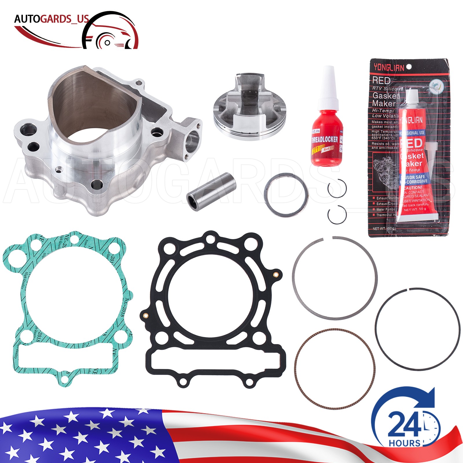 Cylinder Piston Top End Rebuild Kit for Kawasaki KX 250 F KX-F 250 2009-2016
