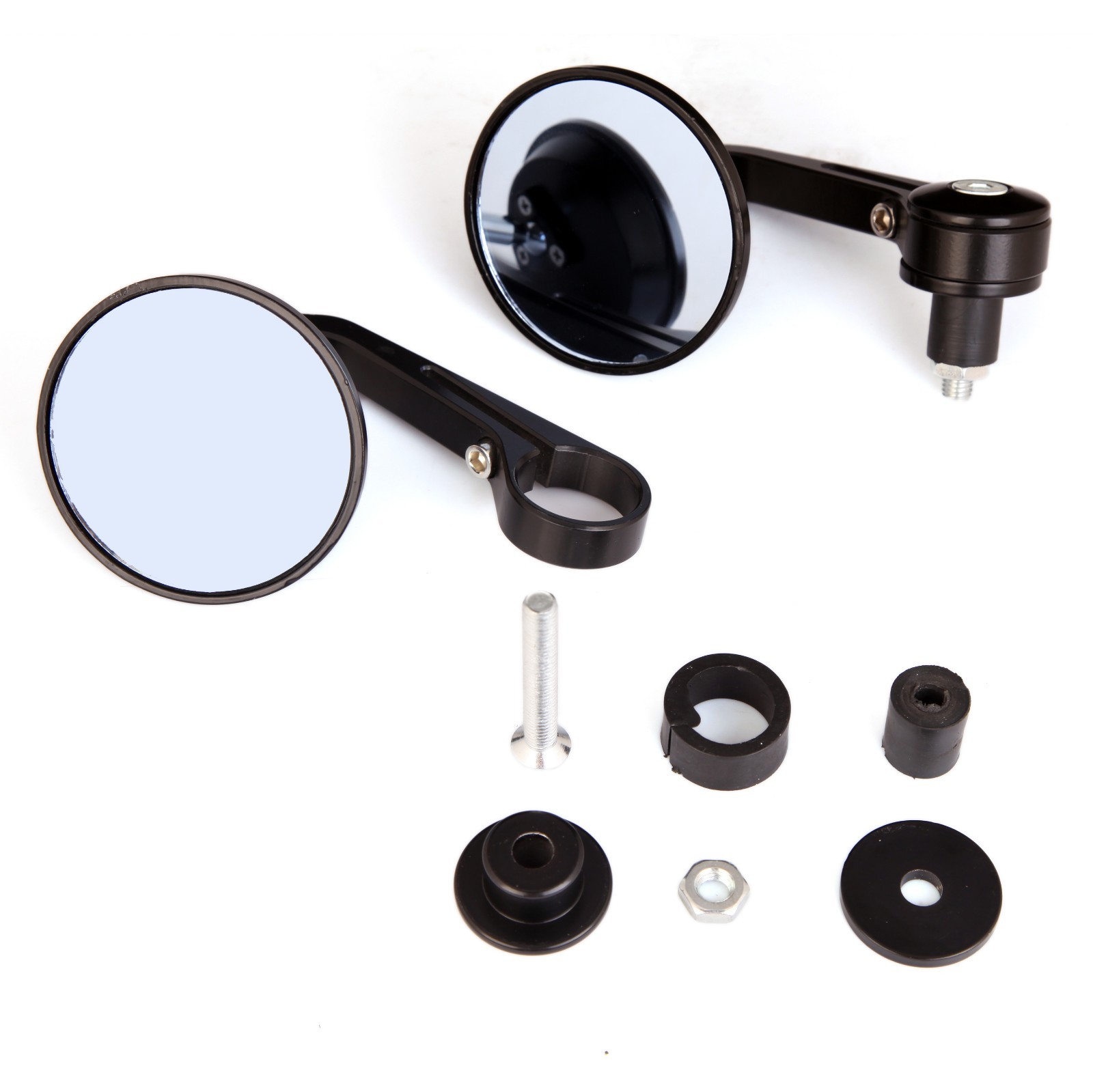 Motorcycle Round Black 7/8″ Bar End Mirrors For Triumph Bonneville Bobber / T100