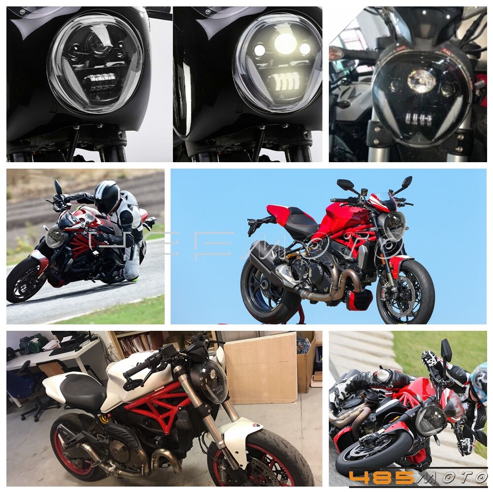 LED Headlight w/ DRL Hi/Lo Beam Fit For Ducati Monster 1200R 1200S 821 2014-2017