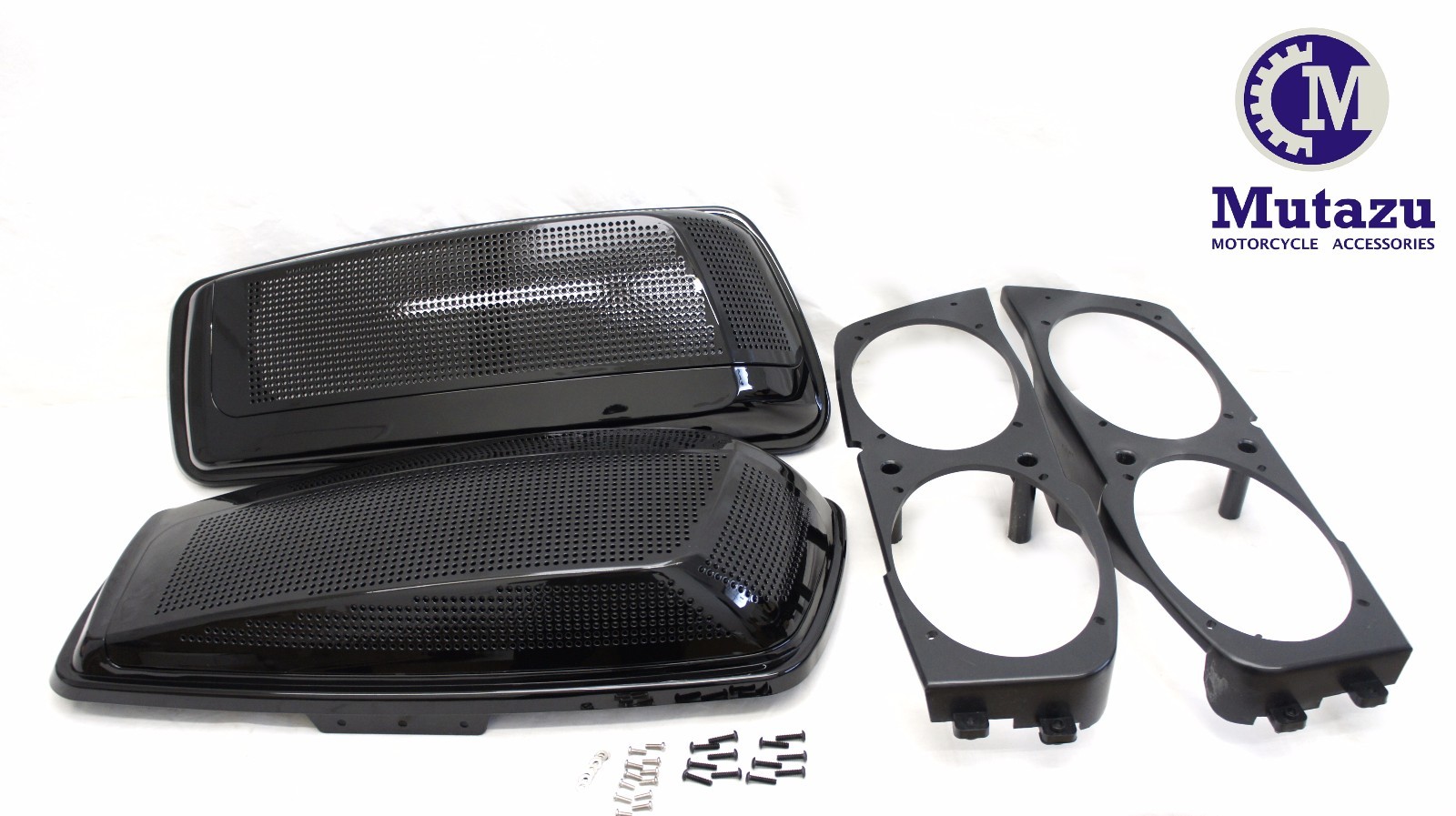 Mutazu Vivid Black Dual 6×9 Speaker Lids for 2014-UP Harley Touring Models