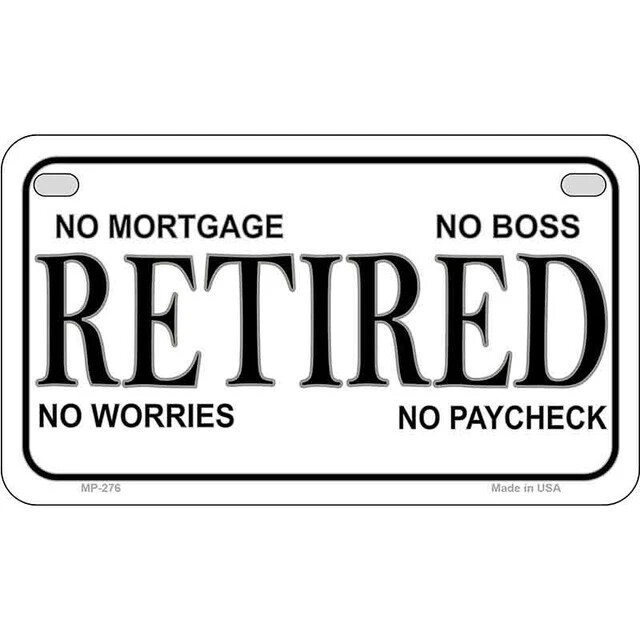 Retired Novelty Metal Motorcycle Plate