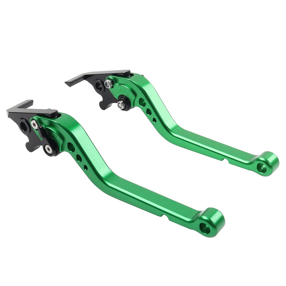 CNC Long Brake Clutch Levers Green For Kawasaki NINJA 400 NINJA Z400 2018-2023