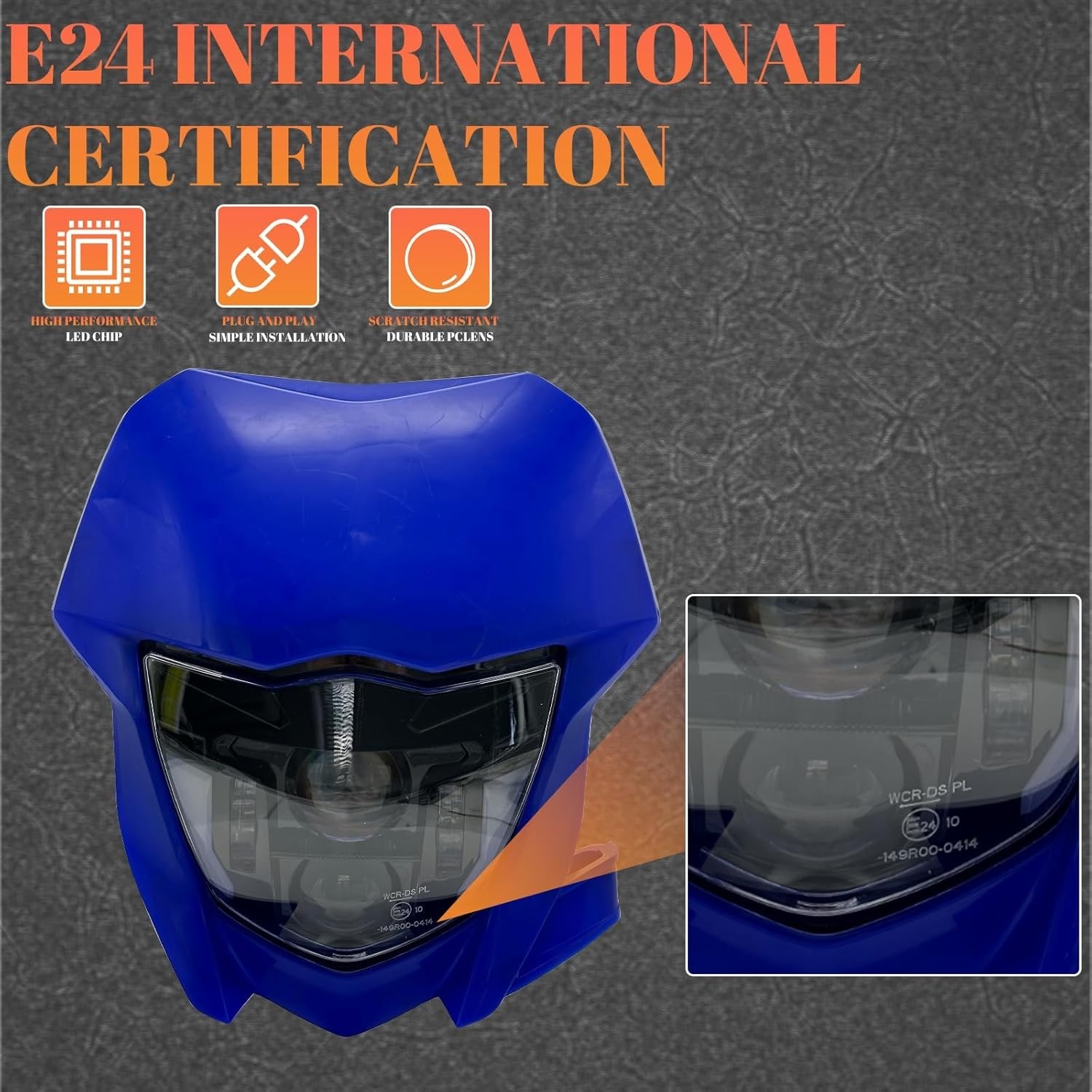 LED Headlight DRL +Switch For Yamaha WR450F WR250F 2002-2020 2021 2022 2023 2024