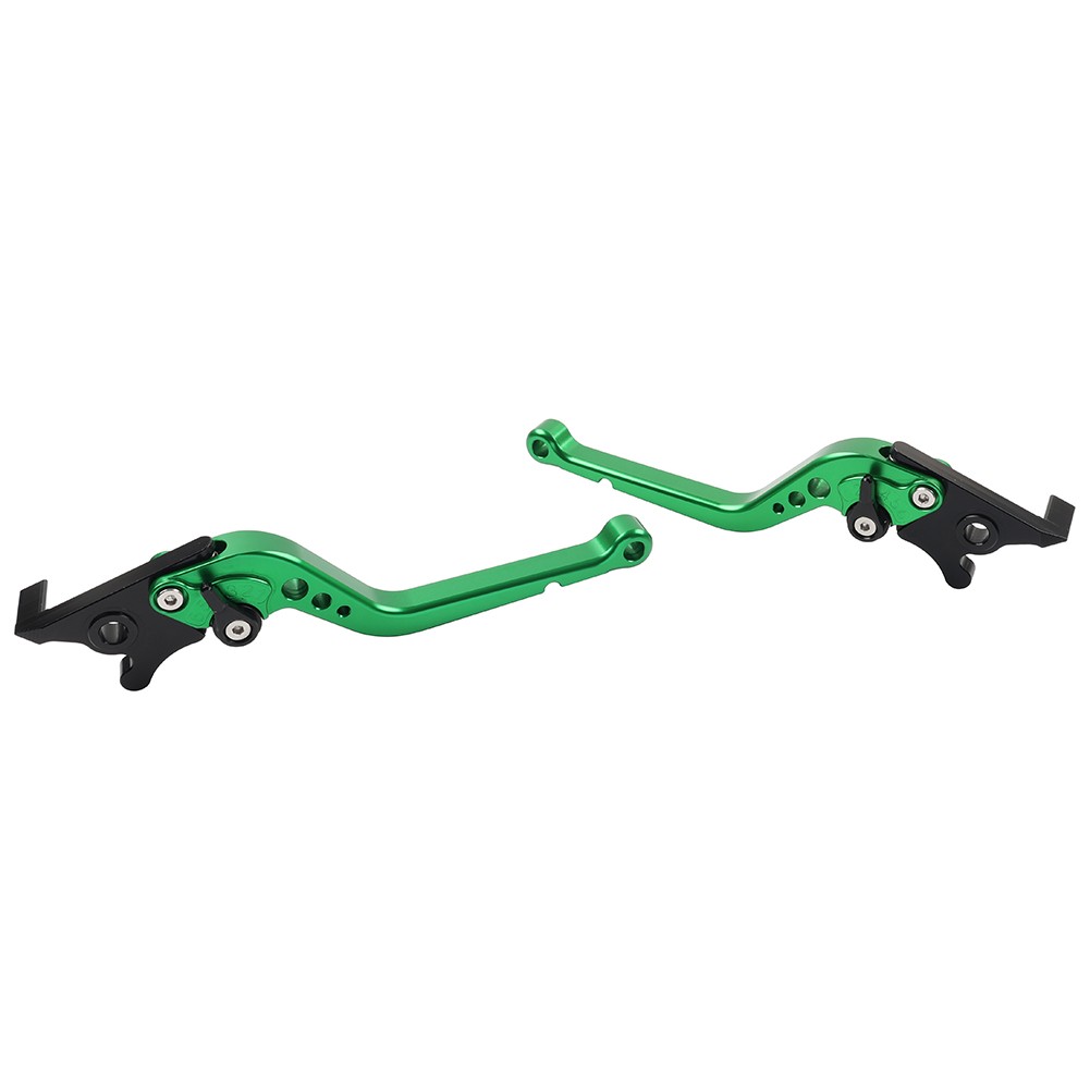 CNC Long Brake Clutch Levers Green For Kawasaki NINJA 400 NINJA Z400 2018-2023