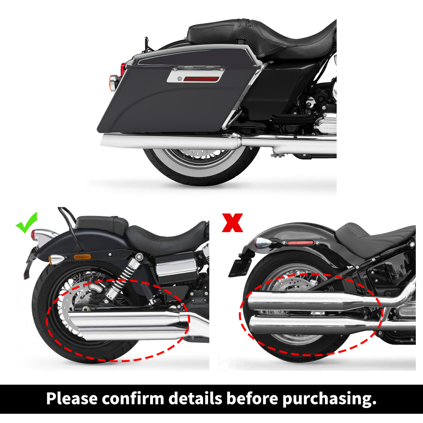 Matte Hard Saddle Bags Fit For Harley Touring Electra Road Glide King 1994-13