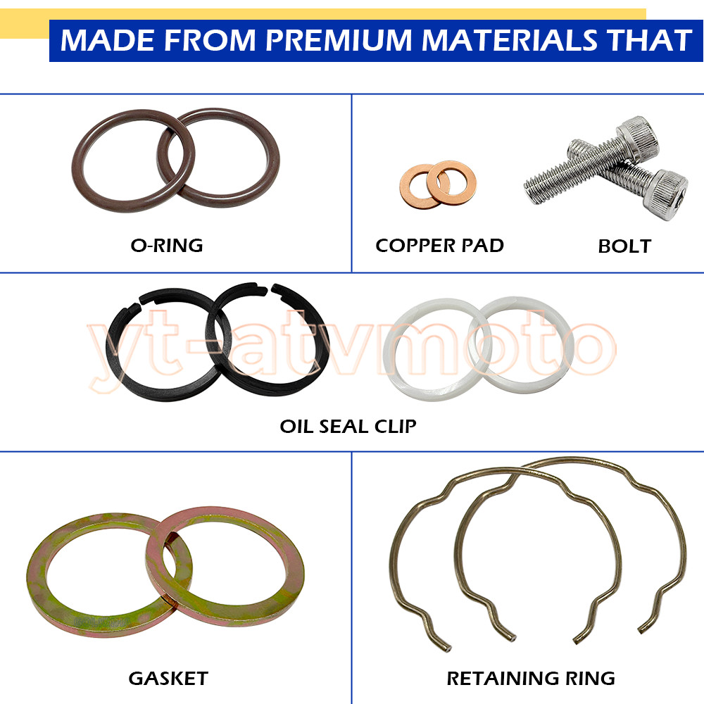 39mm Front Fork Rebuild Kit Dust Oil Seals Bushing For Harley Sportster 883 1200