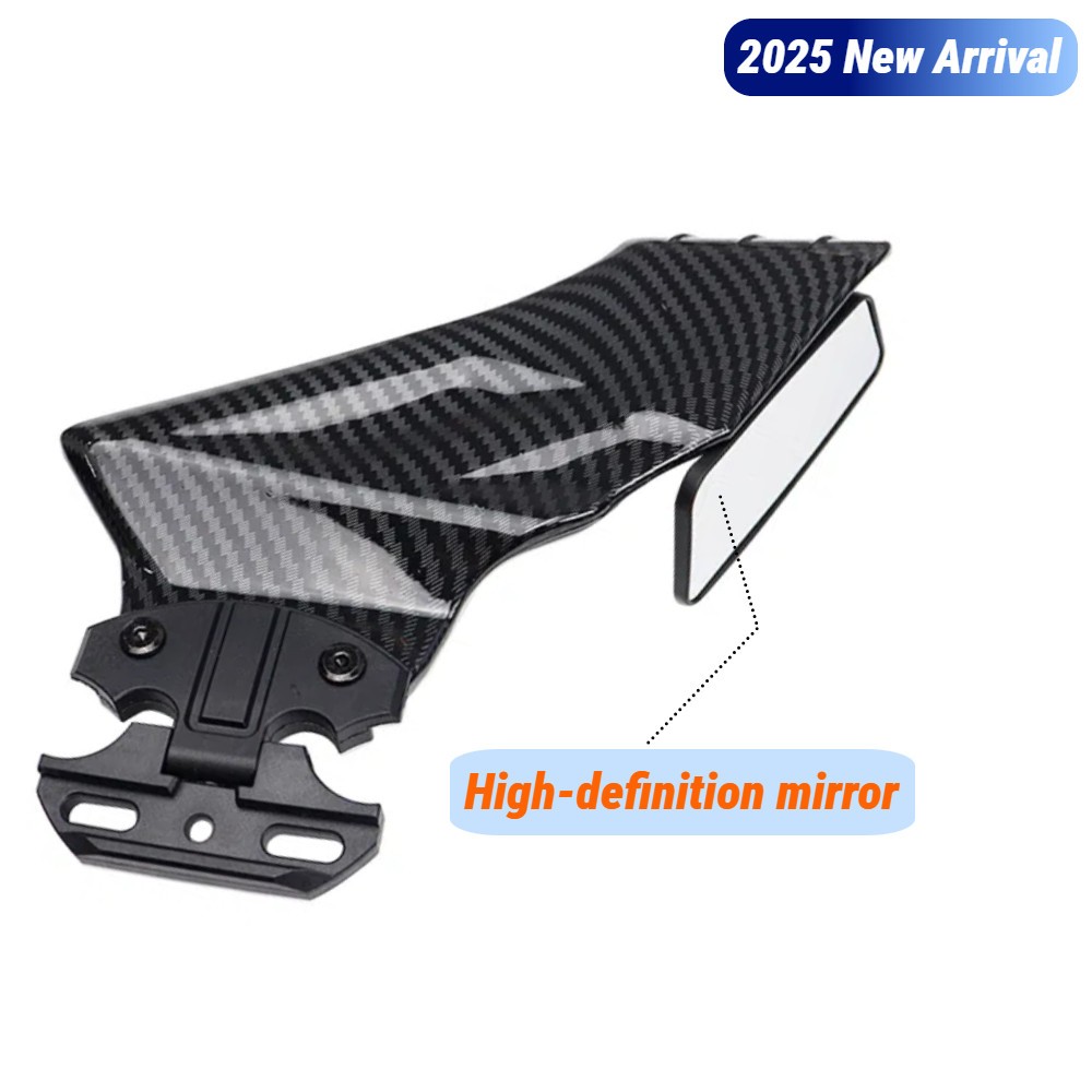 Carbon Fiber Look Complete Wing Side Mirrors for Kawasaki Ninja ZX6R 2005 2006