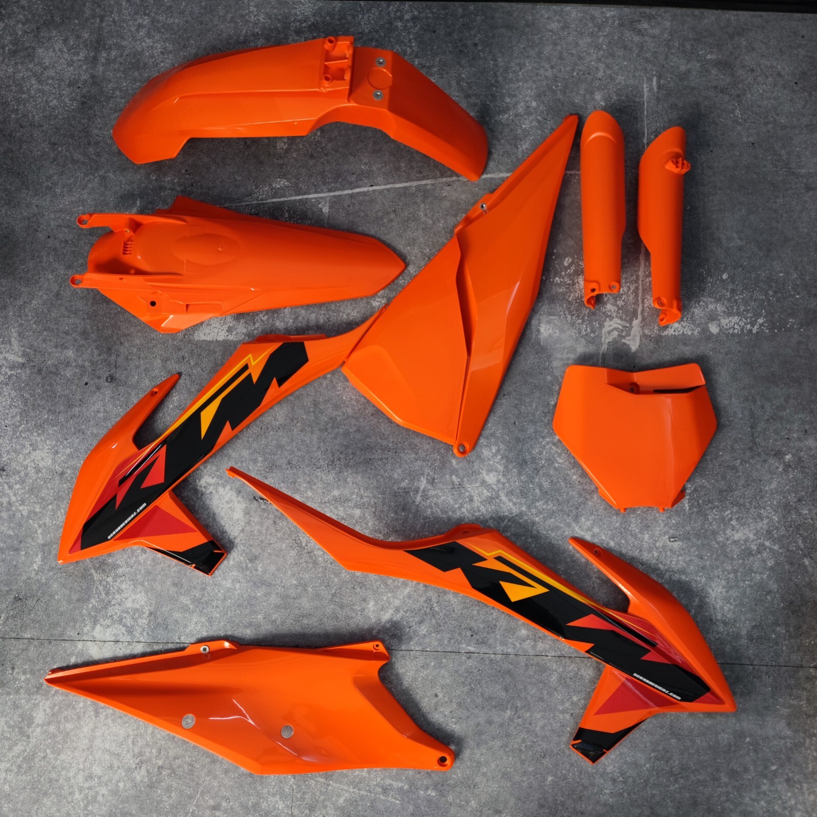 KTM XC XC-F SX SX-F 2019 2022 Plastics kit + Restyle Decals