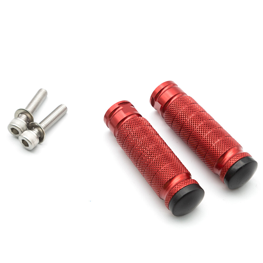 CNC Rear Set Footrests Footpegs Foot Peg Universal Modify Rearset Streetbike Red