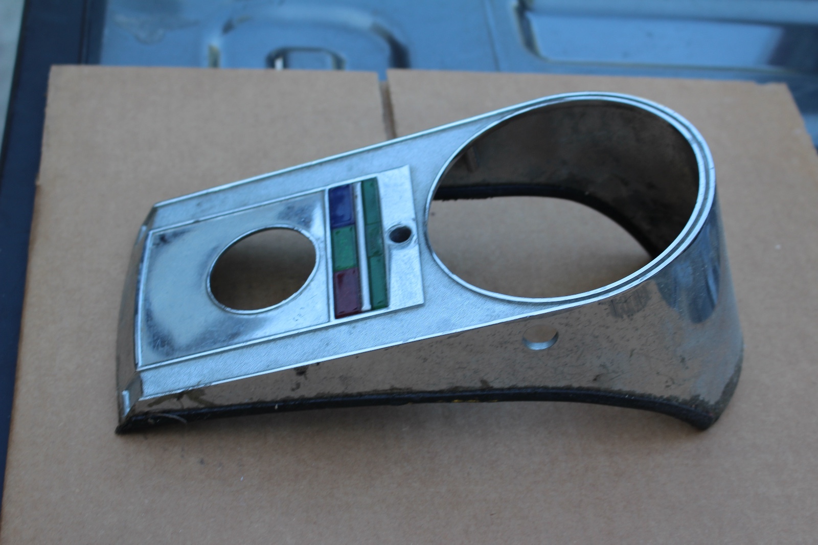 Chrome Dash 1968-Later Chrome Quality All Lenses In Tact In Great Shape (U-1904)