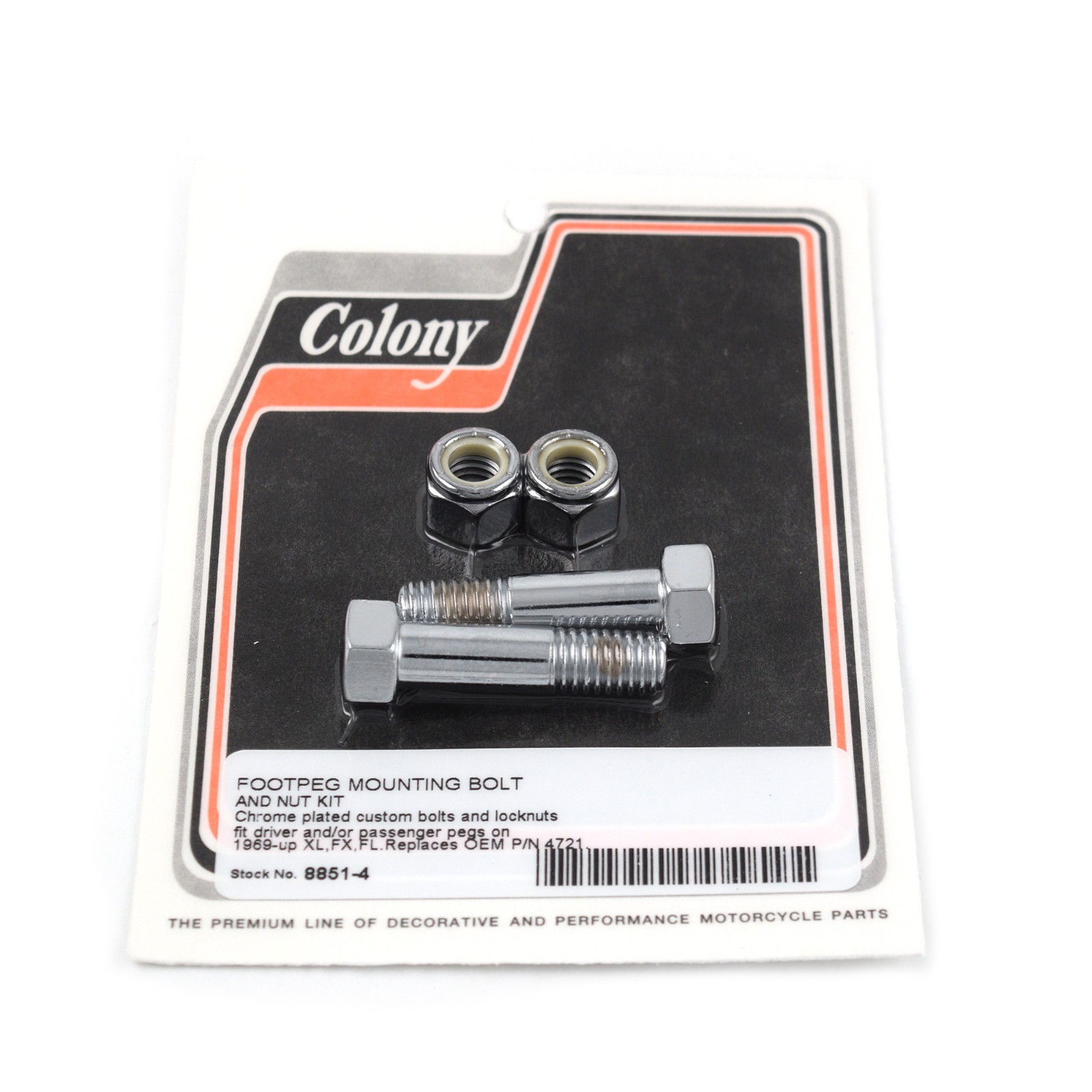 Footpeg Mounting Bolt and Nut Kit for Harley XL FX FL 1969-xx Shovelhead #4721