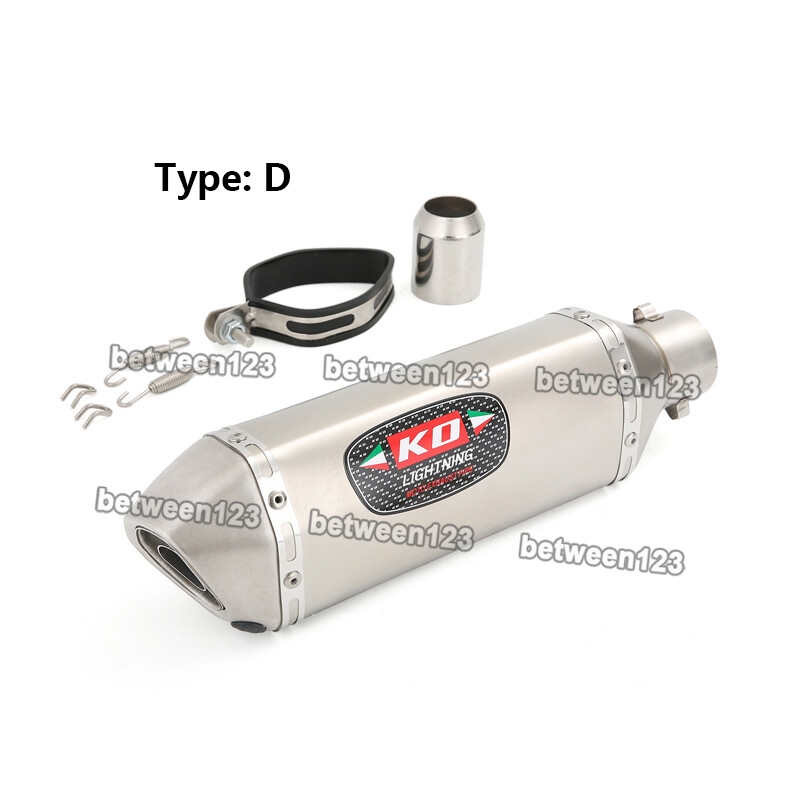 51mm Universal Motorcycle 370mm Exhaust Loud Silencer Tip Muffler Tail Pipe