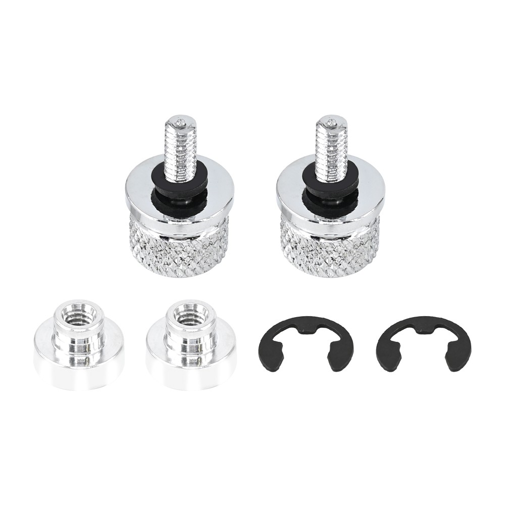 2Pcs Fender Seat Bolt Nut Kit For 1996-Up Harley Road King Knurled Quick Release