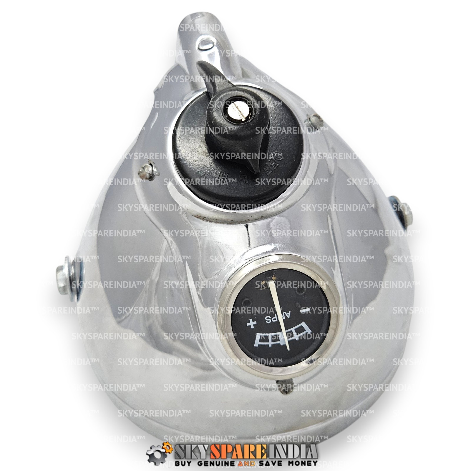 6″ Lucas Flat Frost Glass Headlight Chrome Compatible With Panther Triumph Ariel