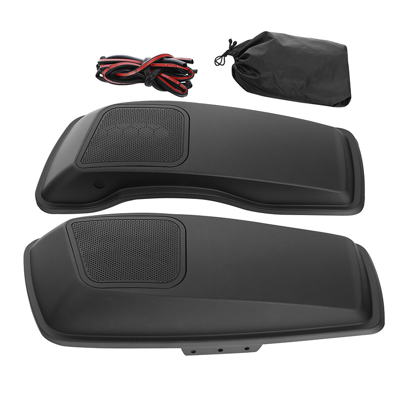 Matte Hard Saddlebags Lid 6×9” W/ Speakers Fit For Harley Touring Glide 2014-Up