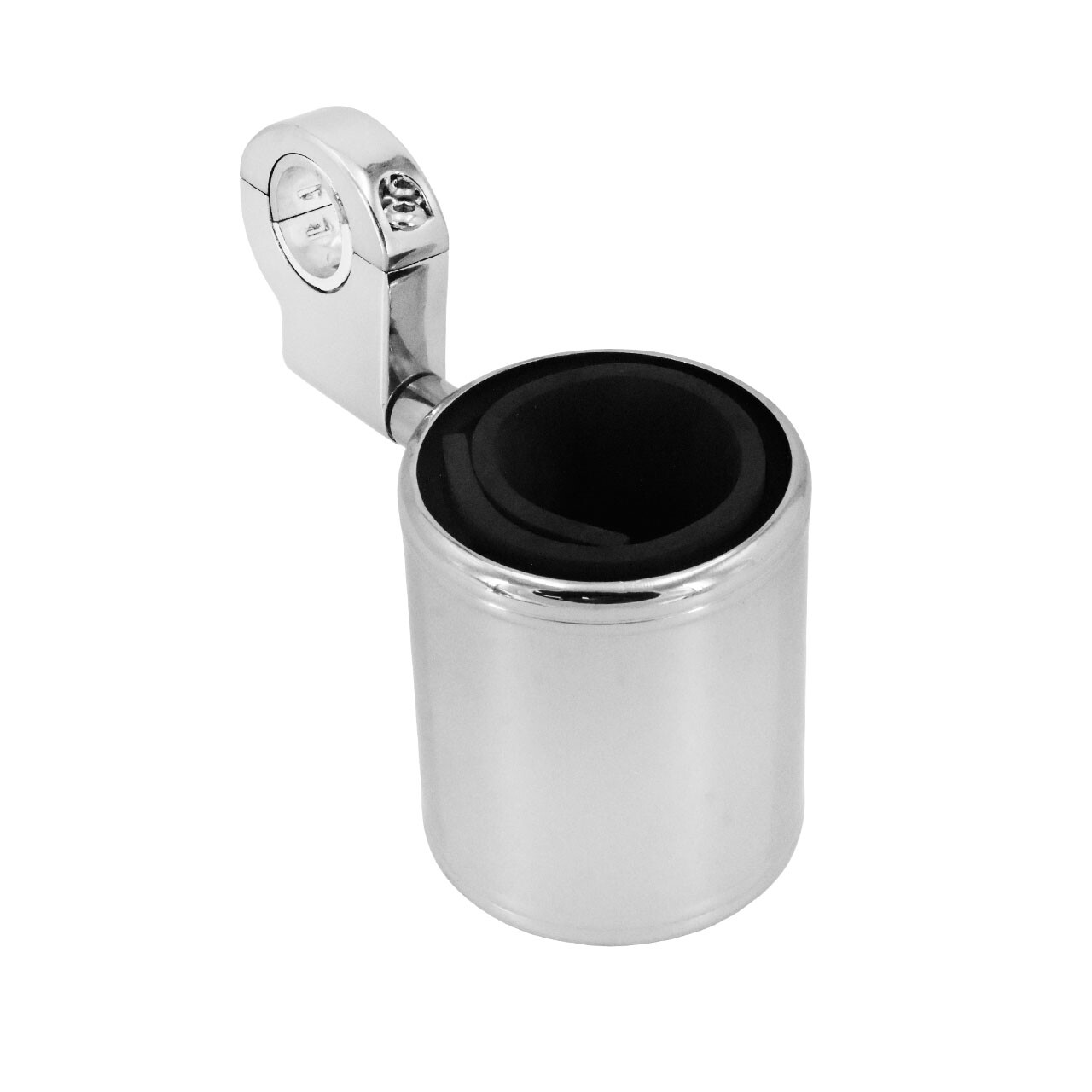 Universal Motorcycle Chrome Aluminum Drink Cup Holder For Harley 1″ Handlebar